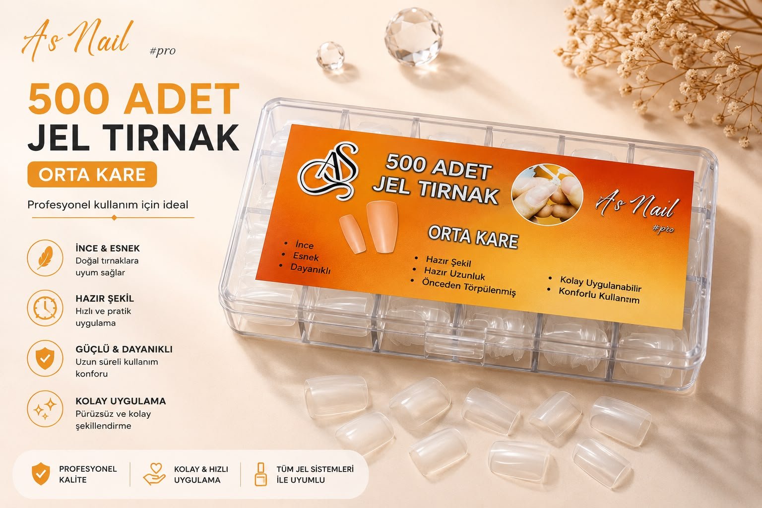 Orta oval jel tips